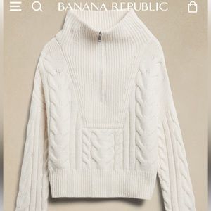 NWT Banana Republic Cavo half-zip sweater
